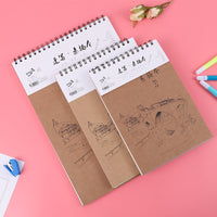 Professional Sketchbook A4 16K 8K Coil-Bound Drawing Pad for Artists