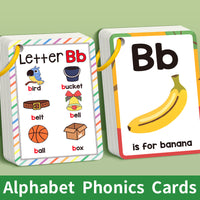 26 English Alphabet Flash Cards for Kids Early Education, Color & Animal Learning