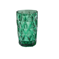 Nordic Creative Colored Glass Tumbler Set for Juice Milk Water, Diamond Pattern