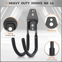 Heavy-Duty Wall-Mounted Garden Hose Holder for Garage & Yard - 2 Pack
