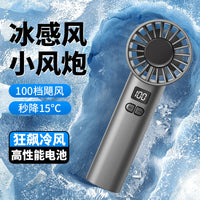 Portable USB Rechargeable Desk Fan with LED Light and Oscillating Function