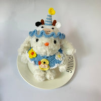Handmade Knitted Pet Hat and Scarf Set - Zodiac Animal Design