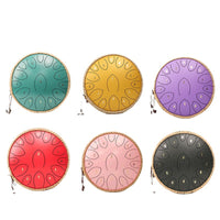 14-inch 15-Note Steel Tongue Drum Percussion Instrument for Students and Meditation