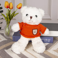 Teddy Bear Plush Toy with Sweater - Soft Stuffed Animal Doll for Gifts