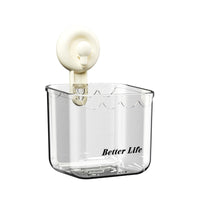 Suction Cup Wall-Mounted Facial Tissue Dispenser and Storage Basket for Bathroom