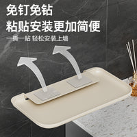 Foldable Wall-Mounted Shelf for Bathroom, Bedroom, or Living Room - No-Drill Installation