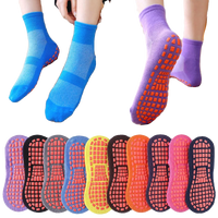 Kids' Mid-Calf Trampoline Socks, Thin Breathable Mesh, High-Waist Non-Slip Floor Socks for Toddlers and Children
