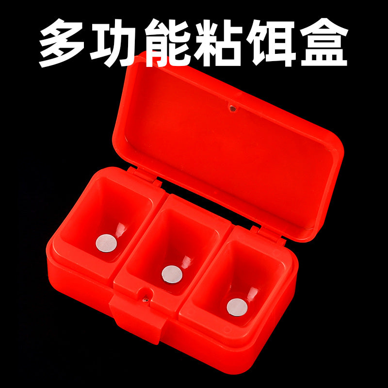 Fishing Bait Powder Box with Ground Plug Option for Sticky Bait