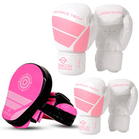 Kids & Adults Boxing Gloves and Focus Mitts Set for Muay Thai Kickboxing Training