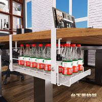 Under-Desk Cable Management Tray for Power Strips and Cords, No-Drill Installation