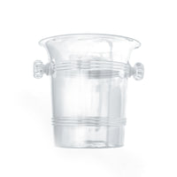 Acrylic Ice Bucket with Tongs, Thick Transparent Plastic Champagne Beer Cooler for Bar Parties