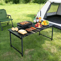 Large Portable Outdoor Folding Camping Table with Carbon Steel Frame, Lightweight & Multifunctional for Picnic & Tactical Use