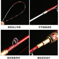 Titanium Alloy Ice Fishing Rod with Soft Tail and Telescopic Positioning
