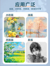 Yuanhao 600g Thick Acrylic Painting Paper for Artists, Bleed-Proof Canvas Texture Art Paper for Oil and Acrylic Paints