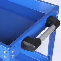 Heavy-Duty 3-Tier Rolling Tool Cart with Back Panel for Auto Repair