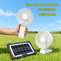 Handheld Rechargeable Solar Folding Fan with USB Charging
