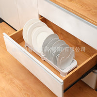 Adjustable Kitchen Storage Rack, Multi-layer Expandable Pot Lid, Cutting Board, Cookware Organizer