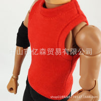 1/6 Scale Action Figure Vest and Shorts Set, Trendy Doll Sportswear Outfit, Collectible Accessories