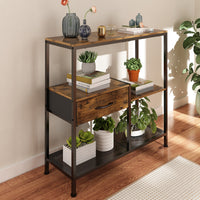Amazon Standard Living Room Bookshelf Storage Unit Floor-Standing Wall-Leaning Record Magazine Bookcase