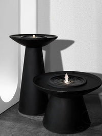 Modern Chinese Zen Bird Bath Fountain with Circulating Water for Garden Patio Decor