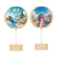 Fibonacci Spiral Tree Double-Sided Rotating Ornament, Chinese National Trend Creative Souvenir
