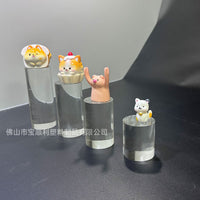 Clear Acrylic Cylinder Display Risers for Collectibles, Cosmetics, and Jewelry