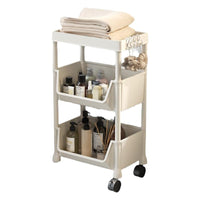 Multi-layer Rolling Utility Cart with Wheels for Kitchen, Living Room, and Office Storage