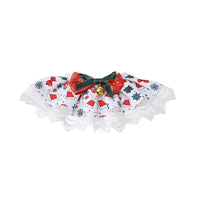 Christmas Lace Pet Collar with Bell for Cats and Small Dogs, Floral Ribbon Bowtie Scarf