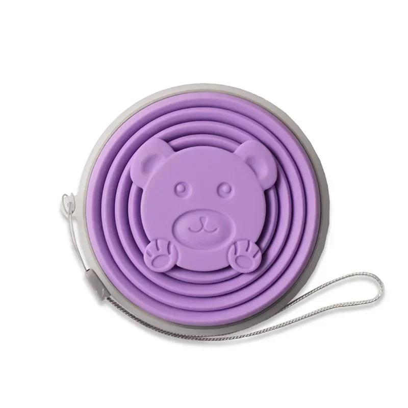Outdoor Silicone Collapsible Water Bottle with Lanyard, Portable and Shatterproof for Kids