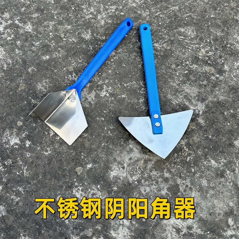 Stainless Steel Putty Knife Corner Tool for Wall Plastering, Drywall, and Diatom Mud Application