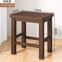 Solid Wood Square Stool for Home, Living Room, Dining, School, Hospital