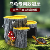 Reptile Hideaway Cave for Turtles Lizards Frogs Hermit Crabs, Aquarium Terrarium Decor