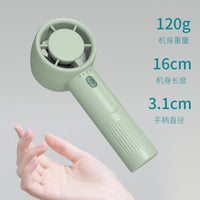Portable USB Mini Turbo Fan with 5 Blades, Strong Airflow, Quiet Operation for Outdoor Handheld Use