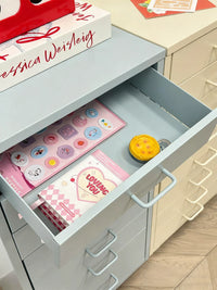 35cm Wide Metal Storage Cabinet with Multi-Layer Drawers for Living Room Snacks and Sundries
