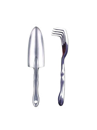Mini Garden Trowel and Rake Set for Potted Plants and Gardening, Stainless Steel