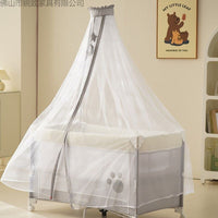 Portable Baby Crib with Adjustable Height, Co-Sleeping Bassinet for Newborns, Multi-functional Bedside Sleeper with Wheels