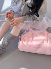 Girls' Dance Bag Ballet Practice Gym Shoulder Bag with Shoe Compartment