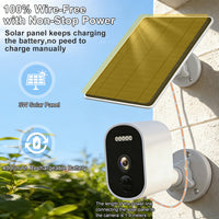 Tuya Solar Powered WiFi Security Camera with Low Power Consumption, HD, Waterproof, and Battery Operated
