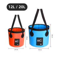 Portable PVC Folding Bucket for Outdoor Camping Fishing Car Washing Water Storage