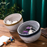 Japanese Ceramic Office Coffee Table Fruit Peel Storage Ashtray KTV Ashtray Creative Small Desktop Trash Can