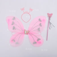 Girls' Butterfly Wings Costume Set for Parties and Stage Performances