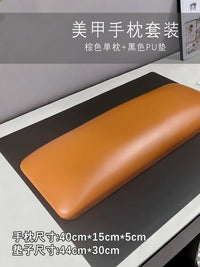 Modern Minimalist PU Leather Nail Art Hand Rest Cushion for Salon Manicure
