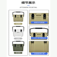 15QT Rotomolded Insulated Cooler Box for Camping, Hiking, and Travel - Portable and Waterproof