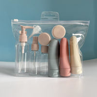 Portable Travel Bottle Set for Shampoo, Lotion, and Toiletries - Refillable Empty Containers for Skincare & Cosmetics