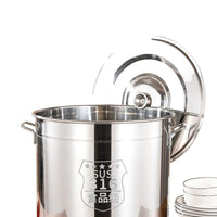 Extra Thick 316 Stainless Steel Stock Pot with Lid, Large Capacity for Soup, Brine, Oil, or Water Storage
