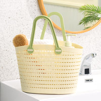 Portable Drainable Storage Basket for Laundry, Bath, and Shopping