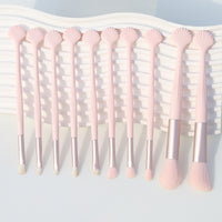 10-Piece Seashell Handle Makeup Brush Set for Beginners