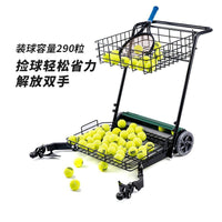 Tennis Ball Collector Cart, Automatic Ball Picker Upper, Tennis Ball Hopper for Coaches