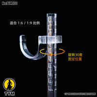 Adjustable Clear Display Stand for 1/6 to 1/12 Scale Action Figures