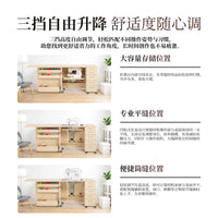Foldable Sewing Machine Table with Adjustable Height and Storage, Multi-functional Home Sewing Desk
